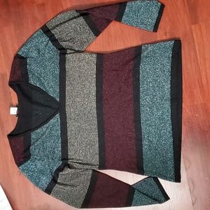 Like new, Venus Shimmer Color Block Sweater, size L-XL